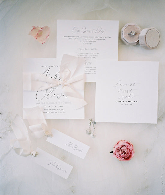 In The Details Wedding Stationery, Wedding Day Invite Suites, Romantic Print Wedding Day Invite Suite, Wedding Invites, Wedding Stationery In Rutland & Stamford