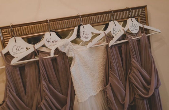 Wedding bridal grown hanger tag, Wedding bridal party hanger tags, Wedding hanger tags, In The Detail wedding stationery dress tags