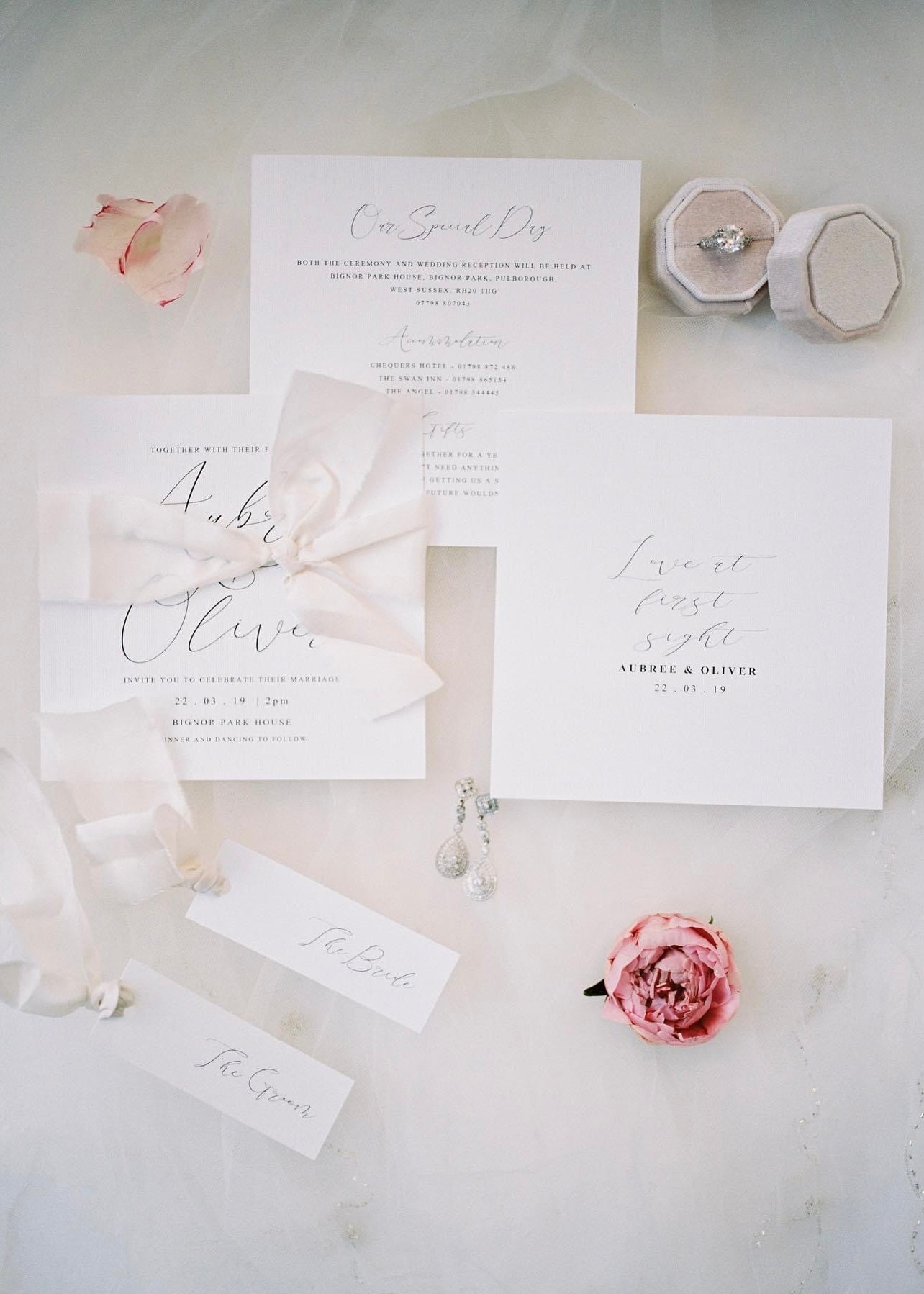 n The Details Wedding Stationery, Wedding Day Invite Suites, Romantic Print Wedding Day Invite Suite, Wedding Invites, Wedding Stationery In Rutland & Stamford