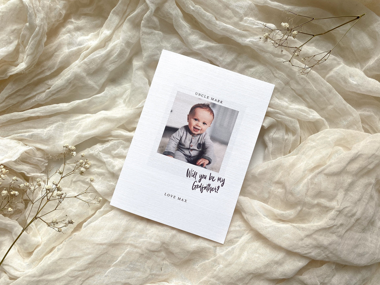 Will you be godmother, will you be my godfather card, personalised card. Personalised will you be my godparents , godparents , godmother, godfather card. Card to ask if will be godparents to baby , christening card for godparents , Polaroid style card,