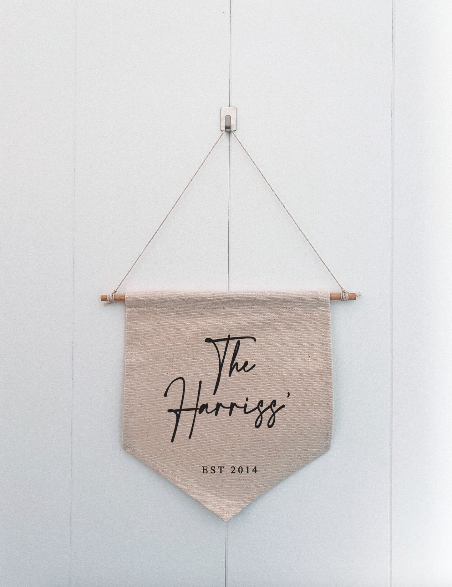 Personalised family banner flag, Family gift, new home gift, wall decor