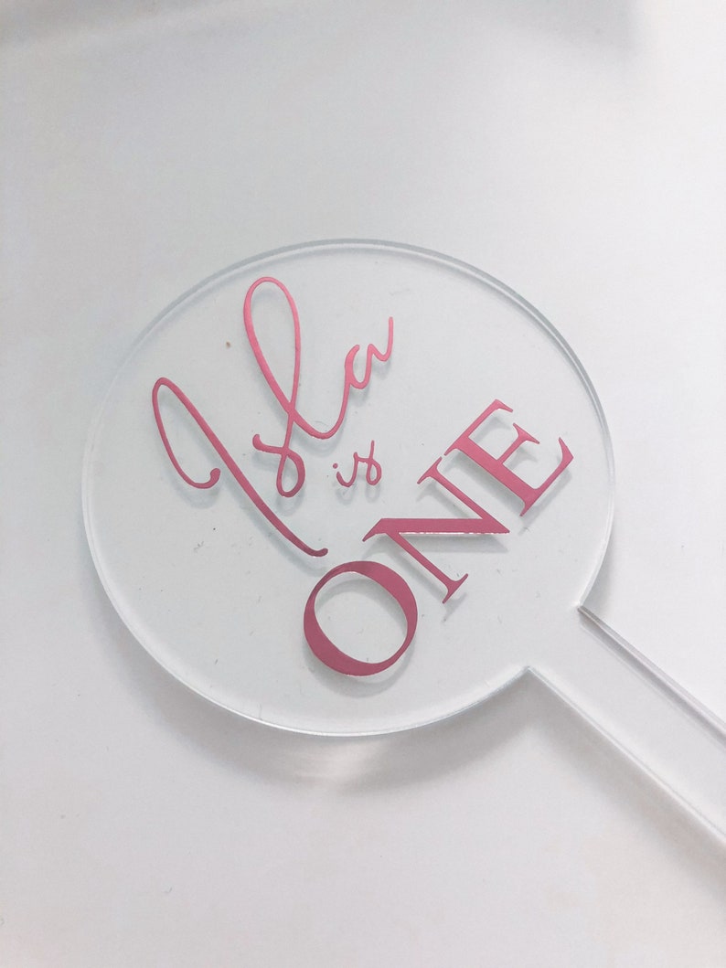 Acrylic Birthday age cake topper