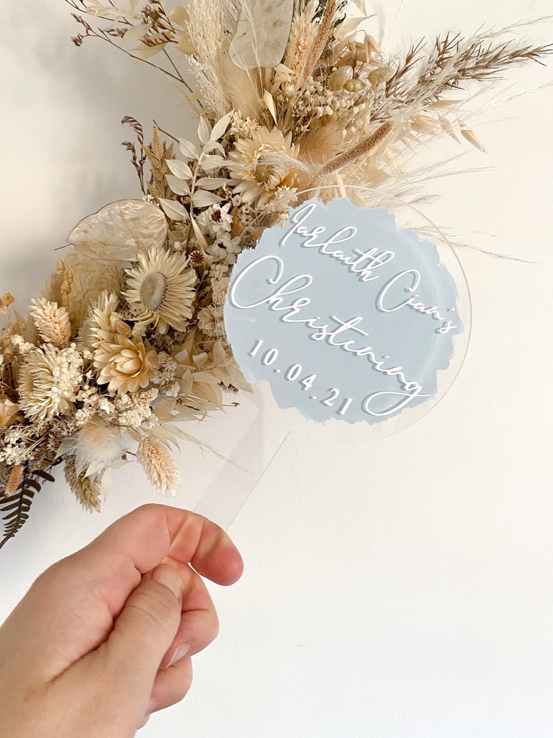 Baptism cake topper, christening cake topper, personalised christening baptism cake topper, special date, date, statement cake topper, acrylic cake topper, acrylic christening cake topper,