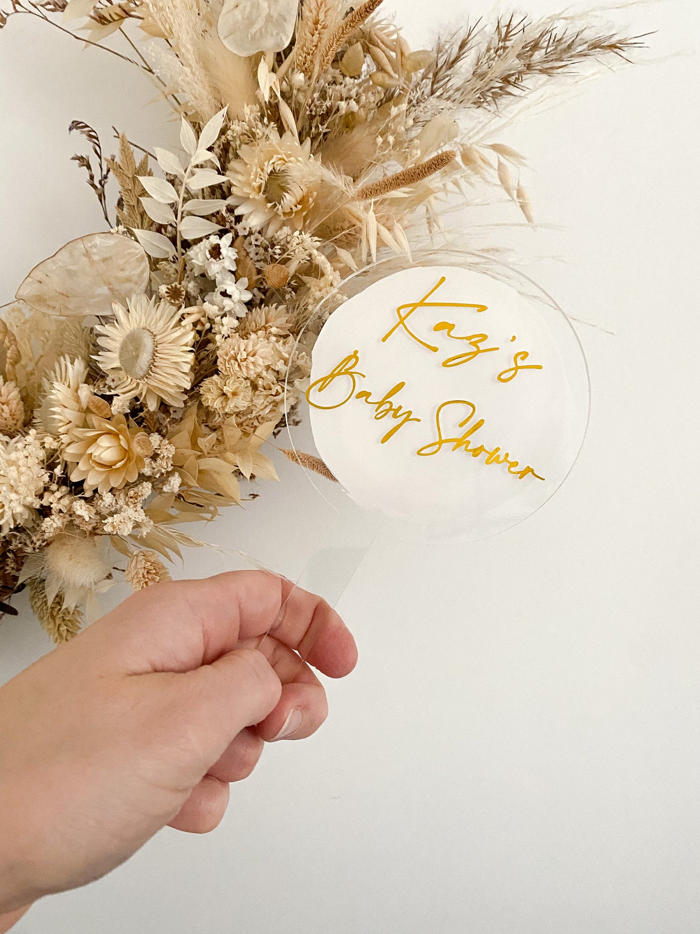 Acrylic Baby shower Cake Topper bold style