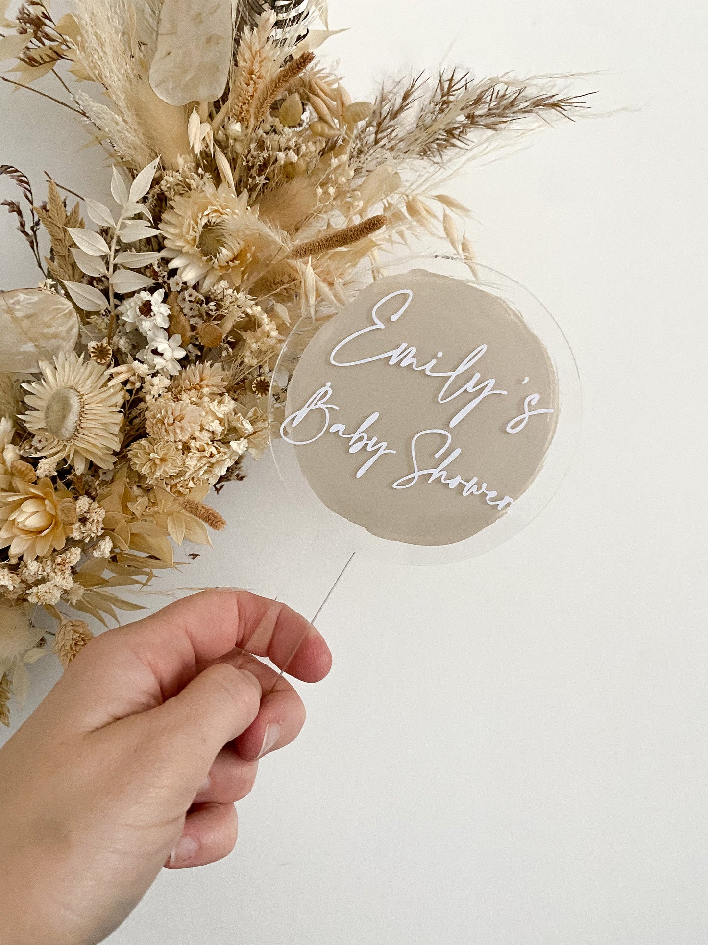 Acrylic Baby shower Cake Topper bold style