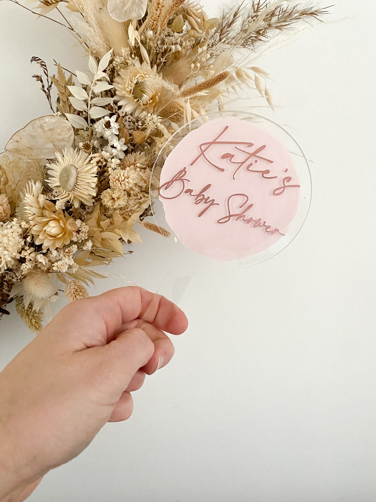 Acrylic Baby shower Cake Topper bold style