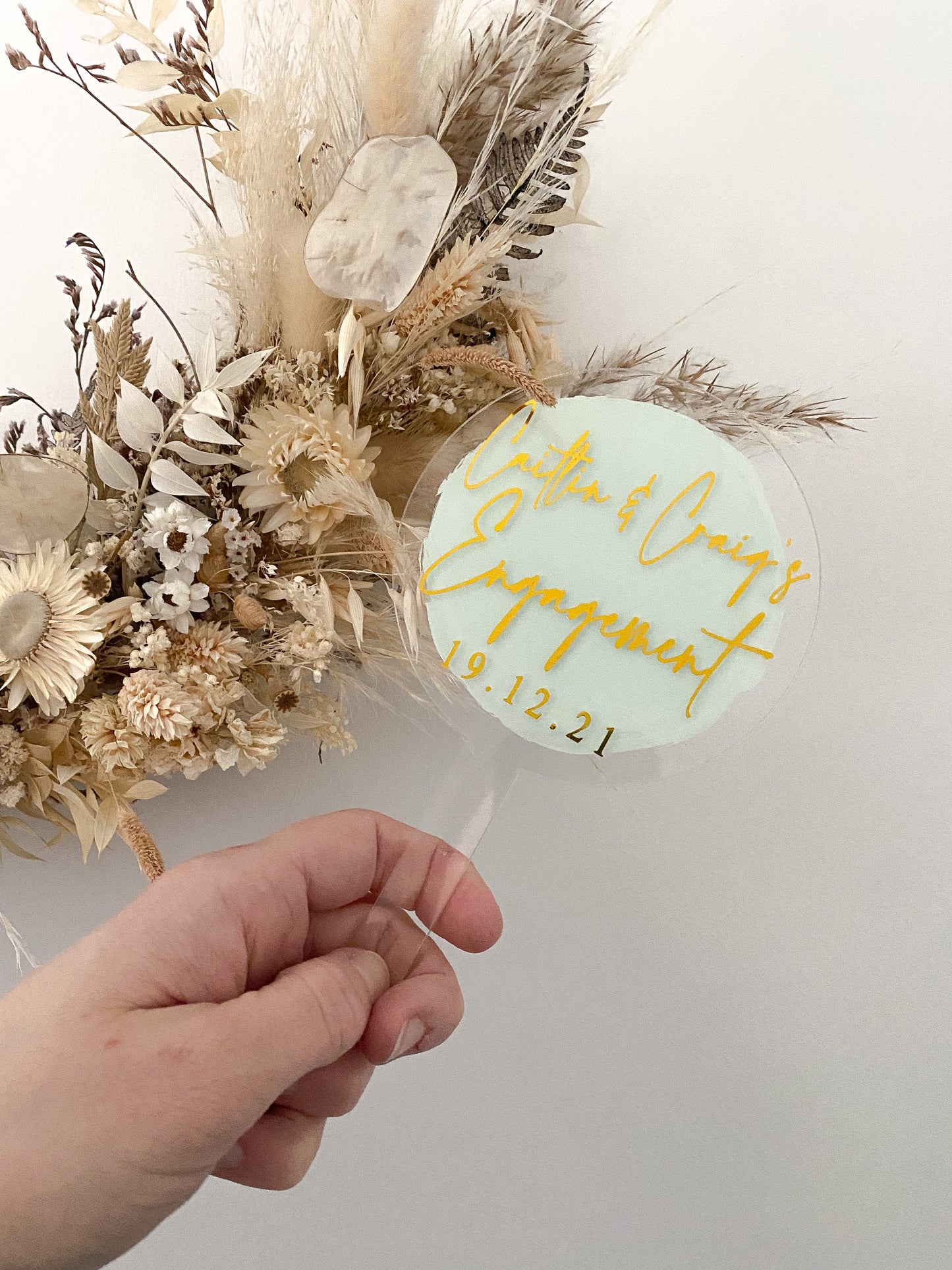 Acrylic Nikkah / Wedding Cake Topper bold style