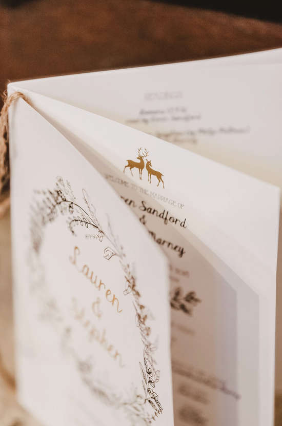 Wedding order of service books, In The Details Wedding Stationery, Wedding Stationery in Rutland & Stamford, Wedding Stationery in Lincolnshire , Personalised wedding order of service books, Personalised wedding order of service