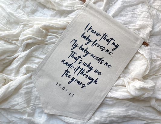 Large wedding song lyrics, quote banner flag