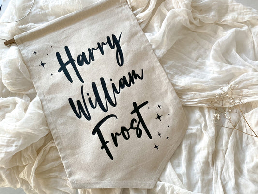 Large personalised Name banner flag