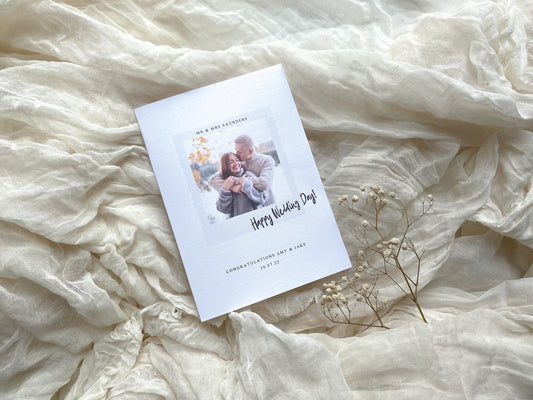 Polaroid style Wedding card