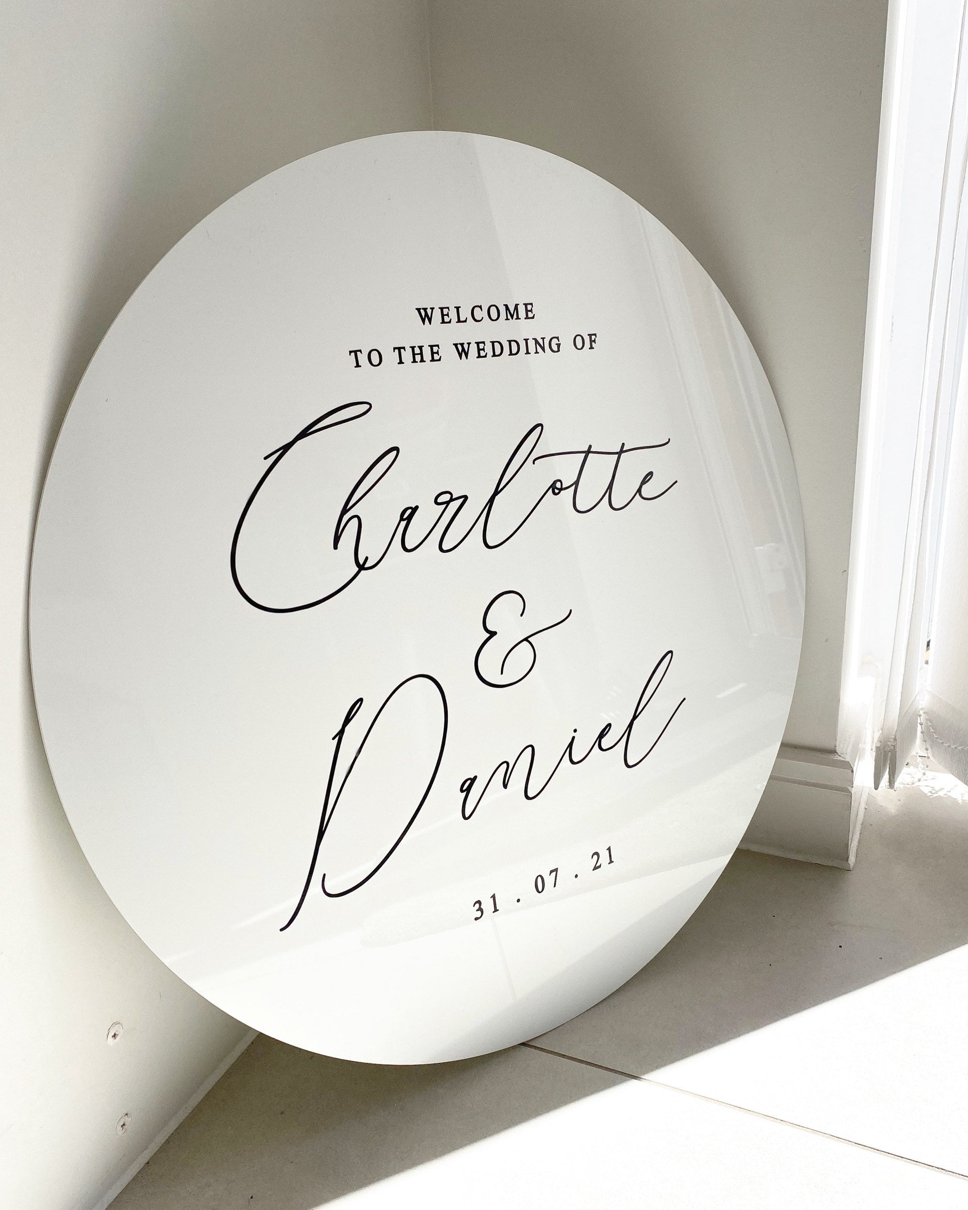 Acrylic wedding welcome sign , white acrylic wedding signage, wedding signage , wedding signs, wedding day sign, couples names and wedding date 