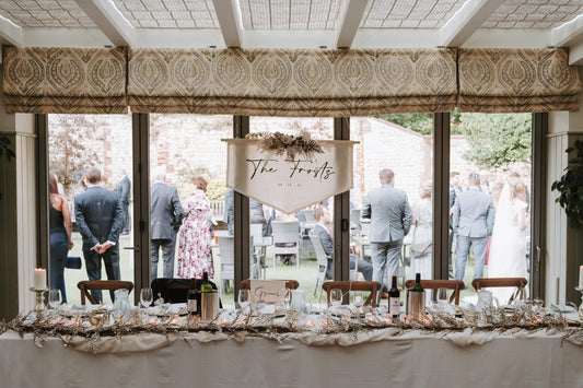 Extra large banner flag, statement wedding decor , weddings, wedding banner flag, the surname of the newlyweds, bride and groom , wedding date on the banner, personalised wedding banner flag, statement banner flag , custom order, personalised banner