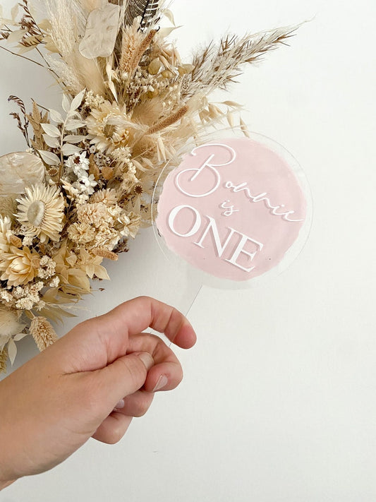 Acrylic Birthday age cake topper