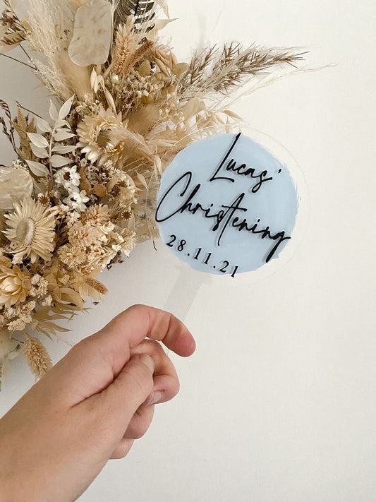 Baptism cake topper, christening cake topper, personalised christening baptism cake topper, special date, date, statement cake topper, acrylic cake topper, acrylic christening cake topper,